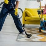 Professional cleaning staff performing deep house cleaning service in Dubai